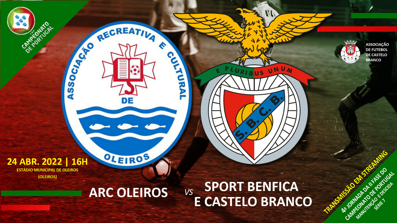 Transmissões AFCB: ARC Oleiros – Sport Benfica CB para ver em direto