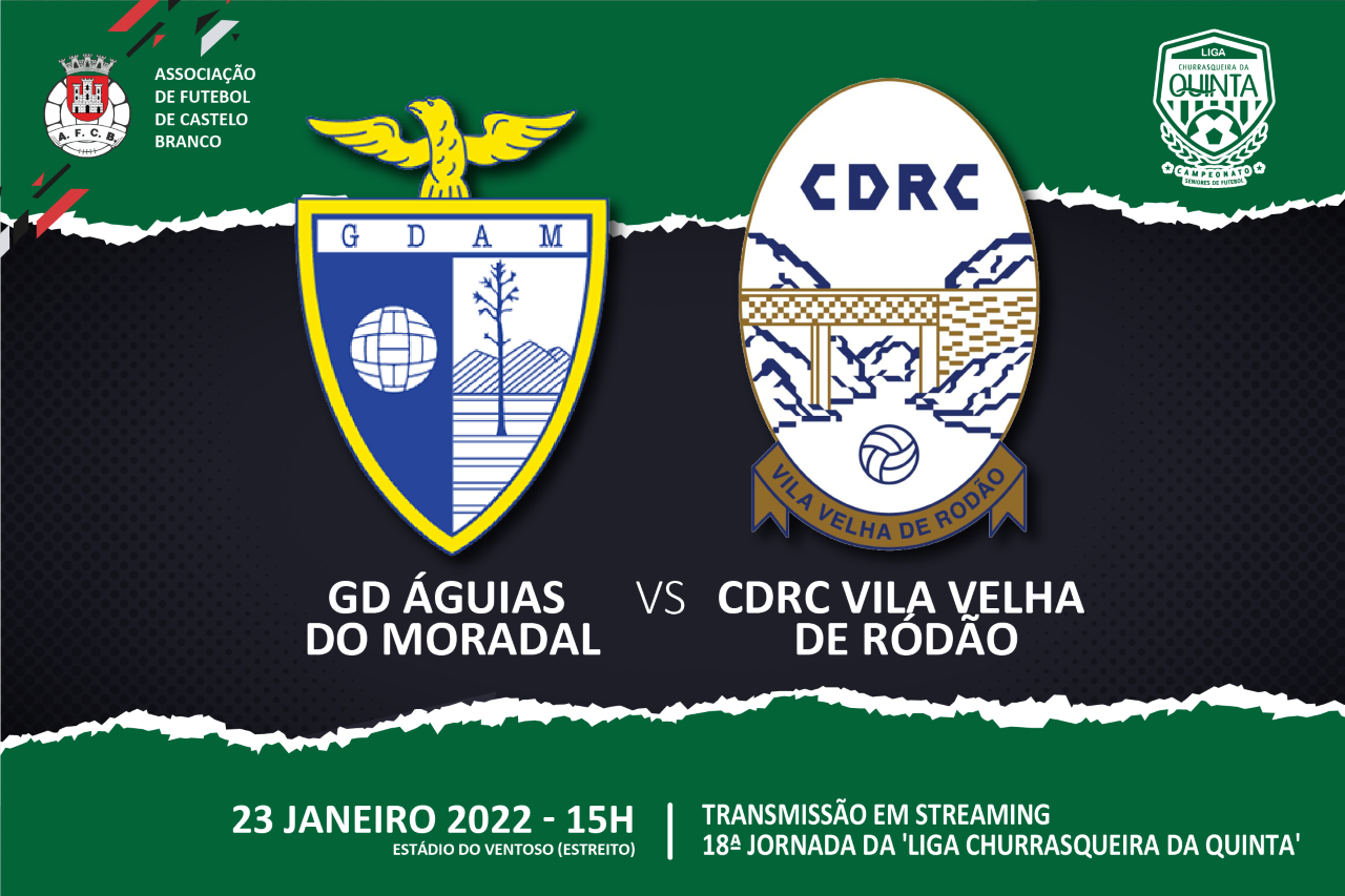Transmissões AFCB: GD Águias do Moradal – CDRC Vila Velha de Ródão para ver em direto
