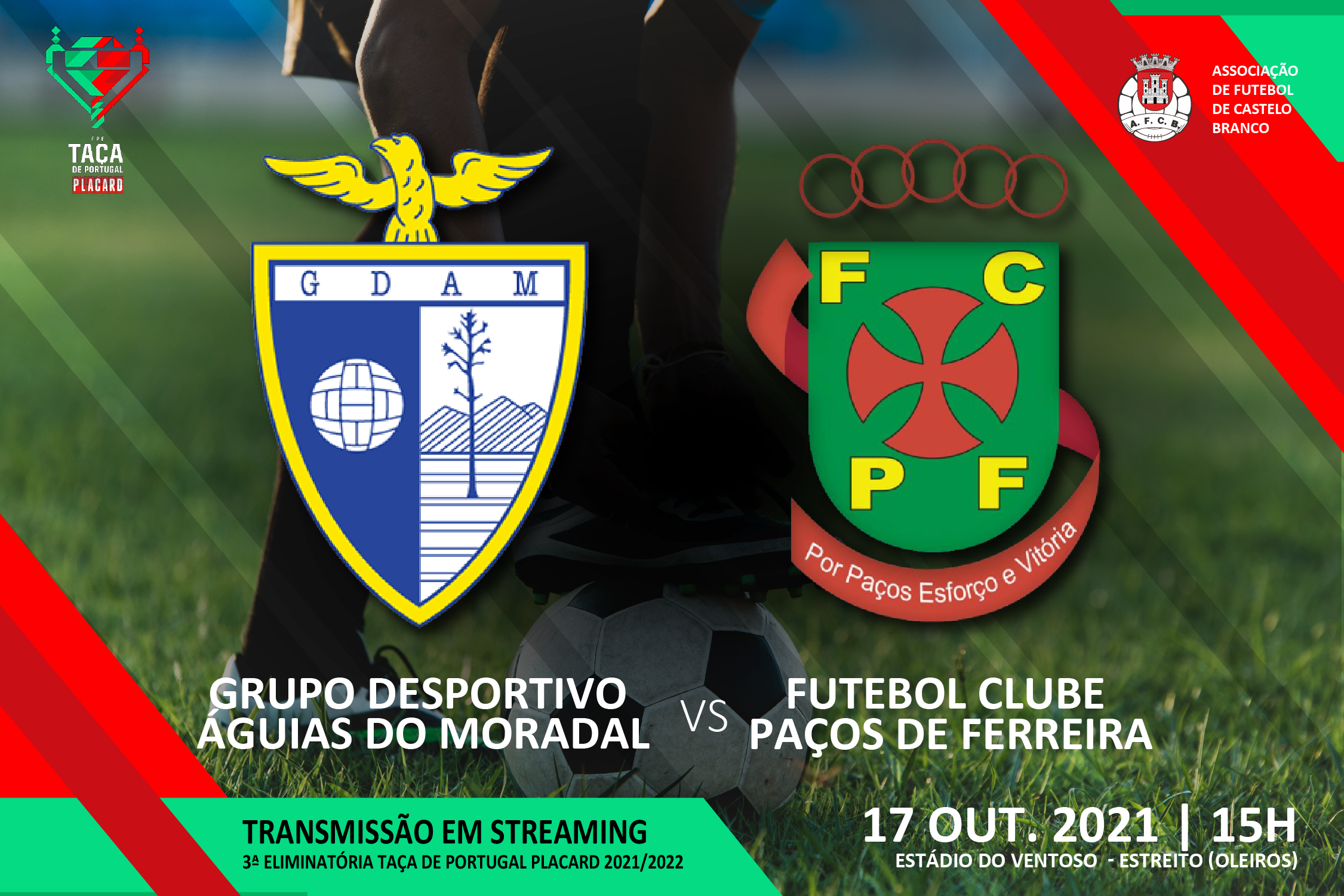GD Águias do Moradal – FC Paços de Ferreira com transmissão AFCB 