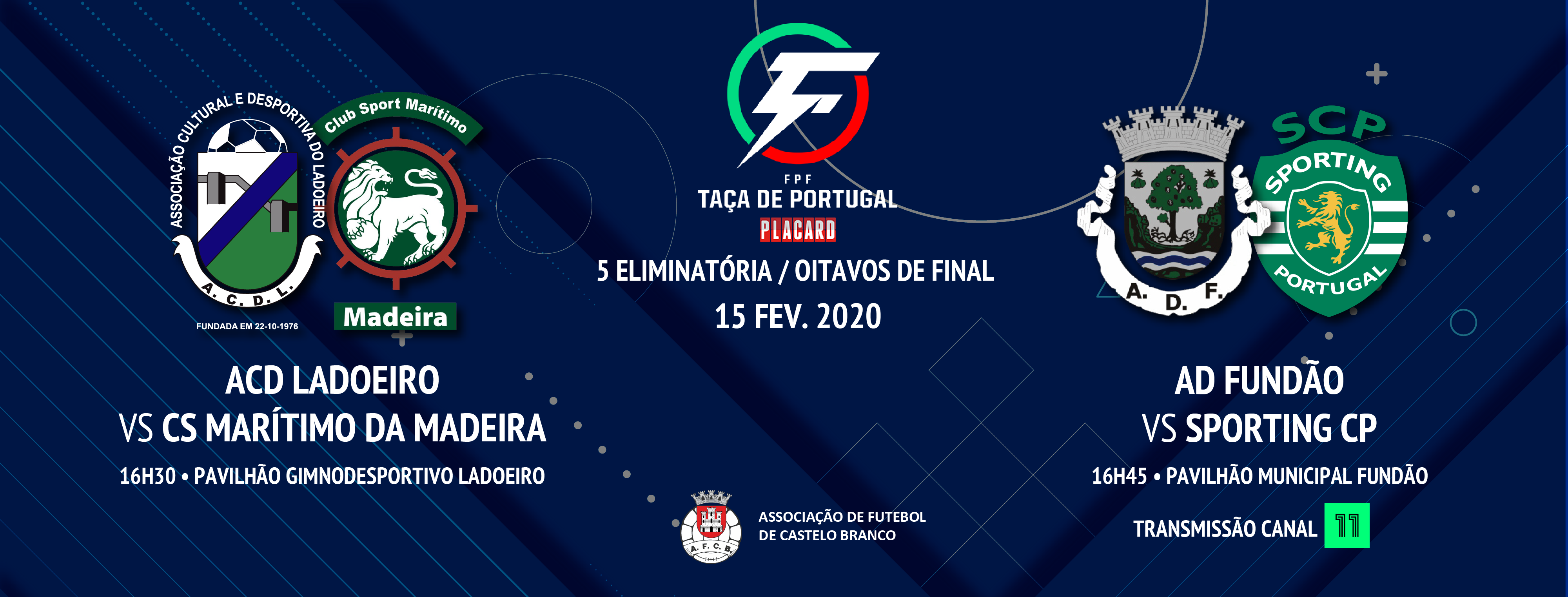 Futsal - Taça de Portugal Placard: ACD Ladoeiro e AD Fundão entram em ação