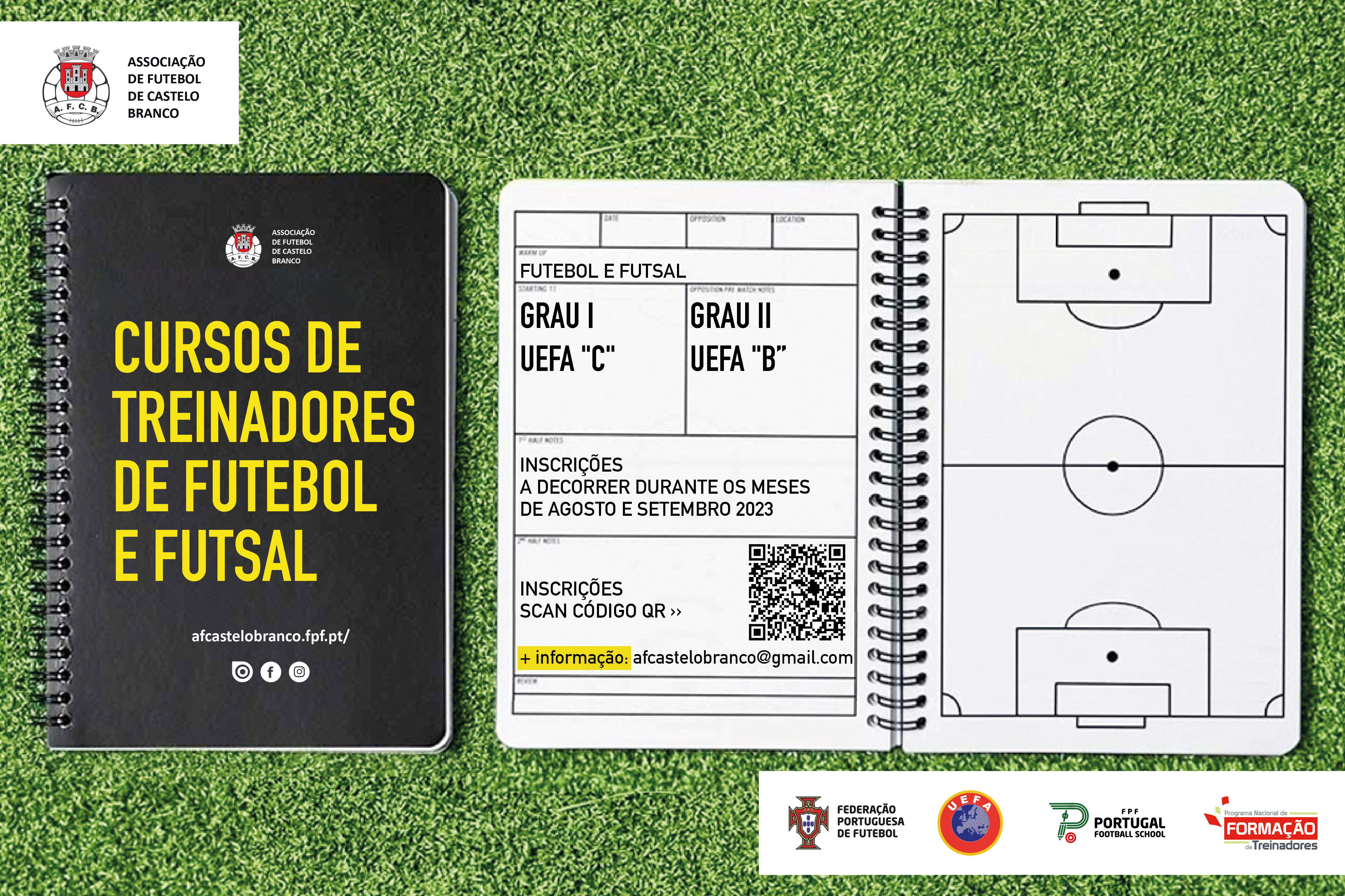 AFCB: Prazos de inscrição para cursos de treinador alargados