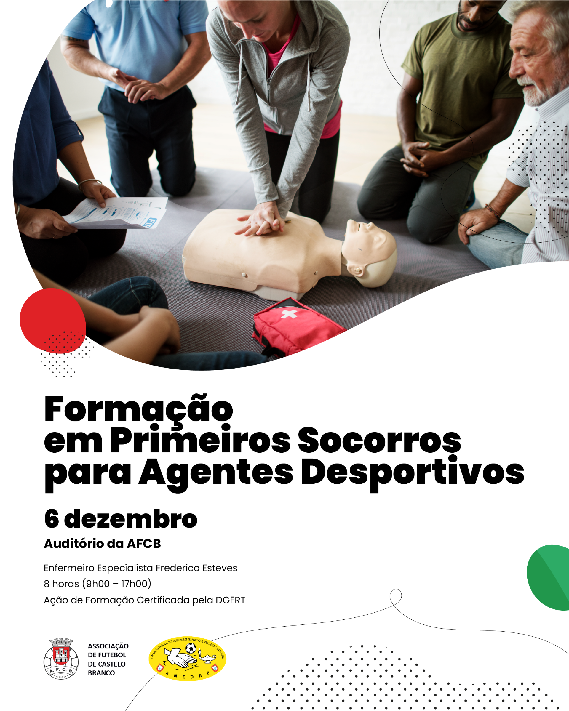 AFCB e ANEDAF organizam Formação em Primeiros Socorros para Agentes Desportivos
